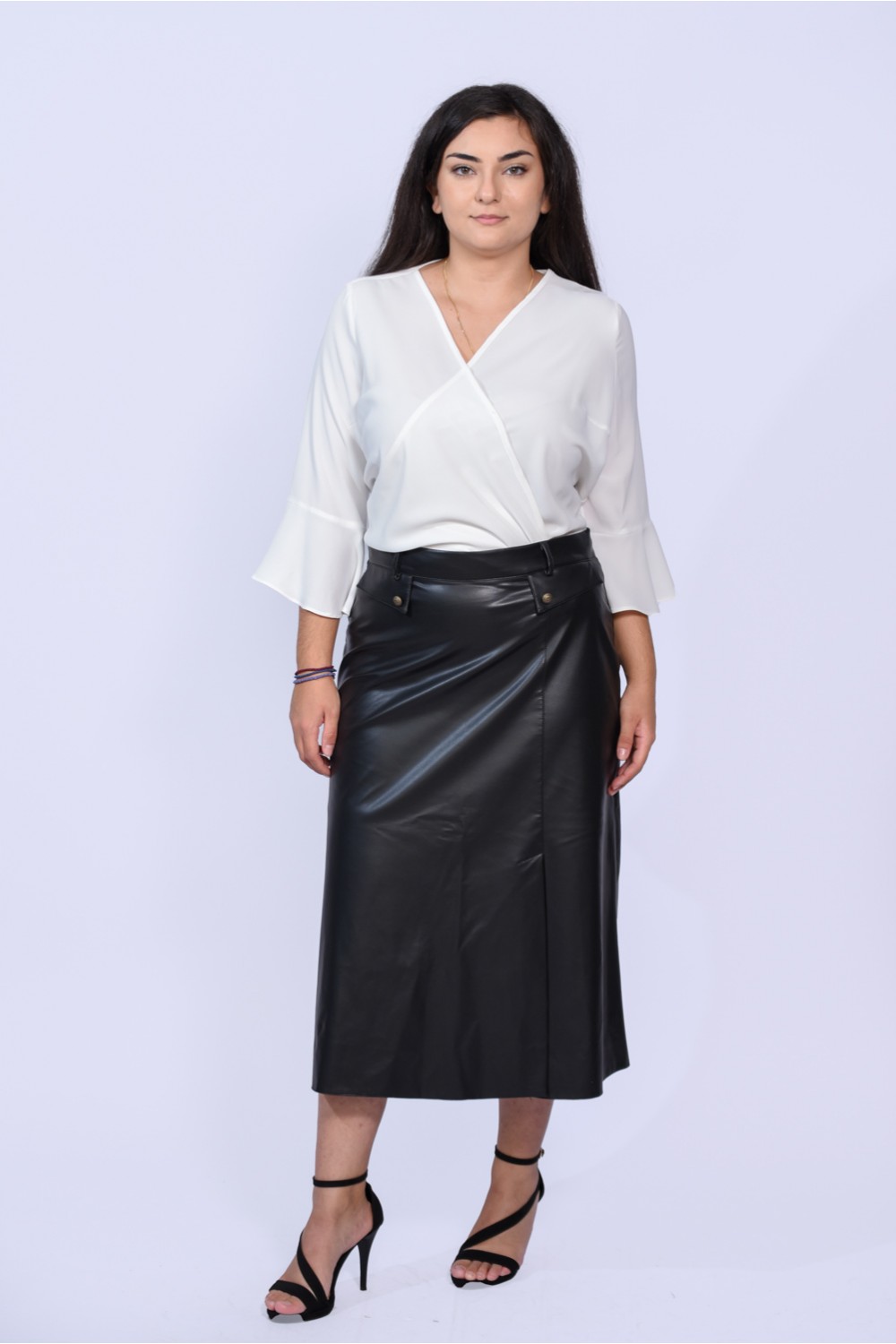 Φούστα δερματίνη μαύρη Φούστες