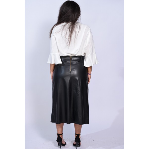 Φούστα δερματίνη μαύρη Φούστες
