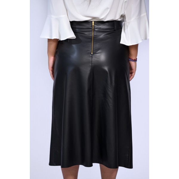 Φούστα δερματίνη μαύρη Φούστες