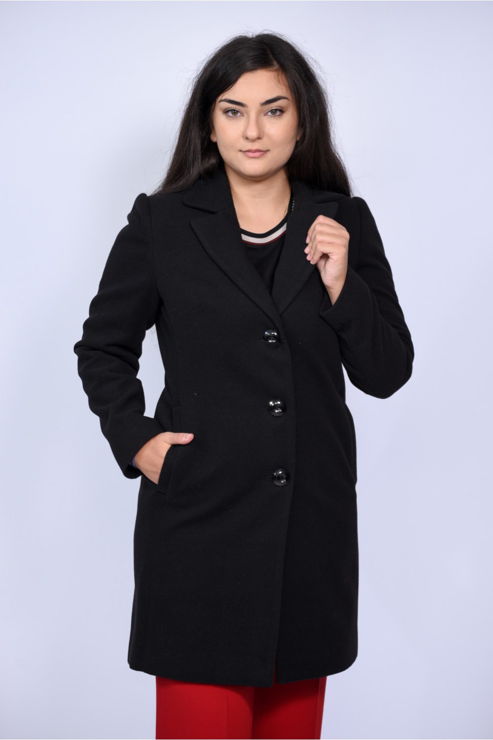 Ημίπαλτο μαύρο Estetica Πανωφόρια