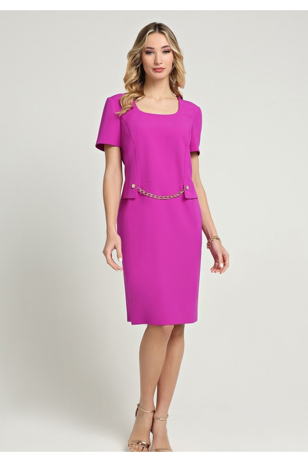 Φόρεμα βιολετί με αλυσιδάκι Φορέματα