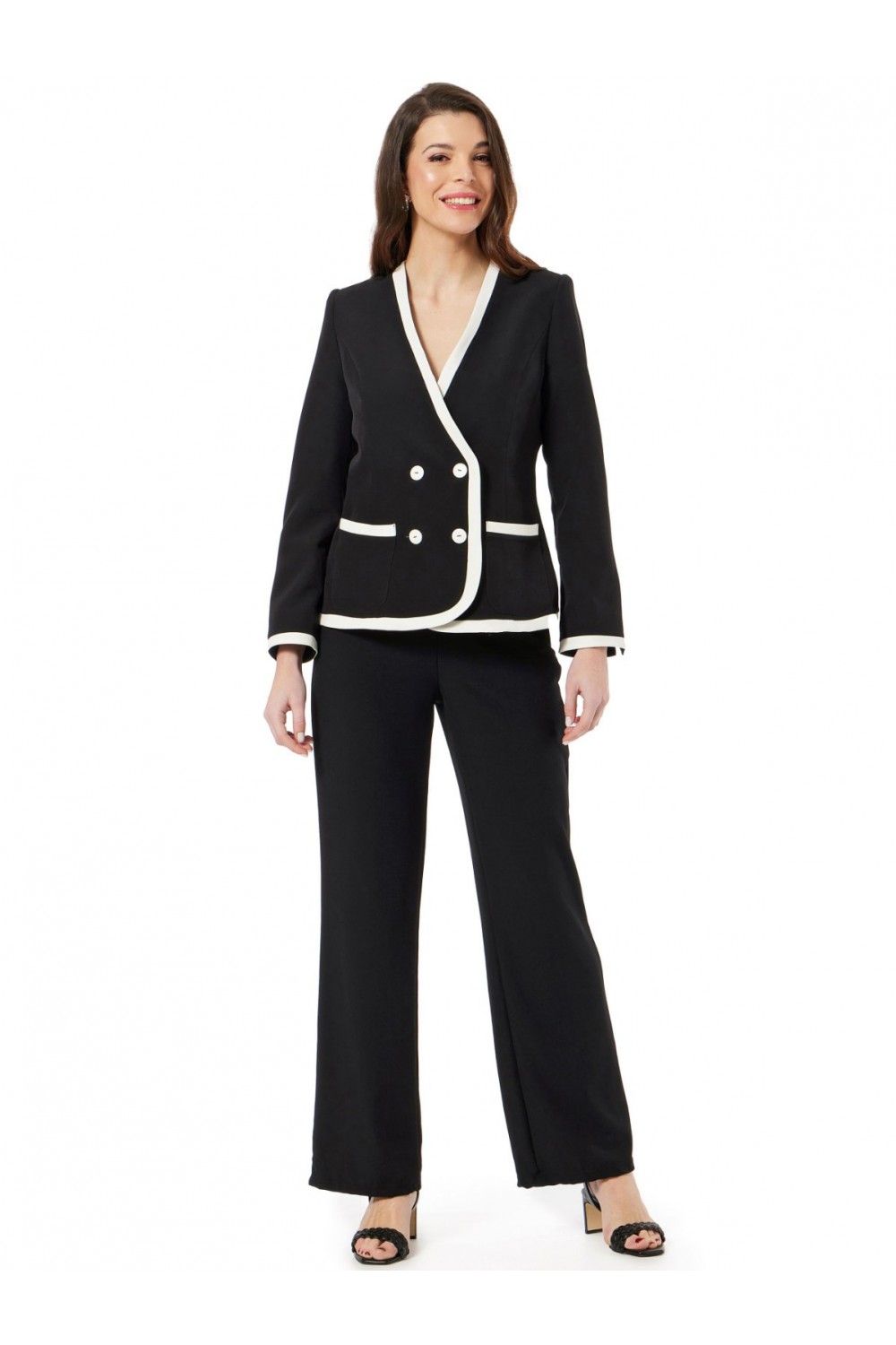 Σακάκι μαύρο με λευκές λεπτομέρειες  Βραδινά