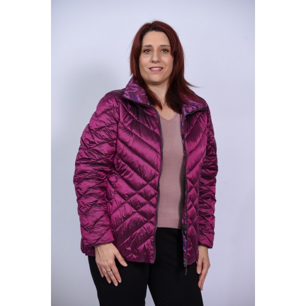 Μπουφάν βυσσινί Julianea (Double Face) Μπουφάν