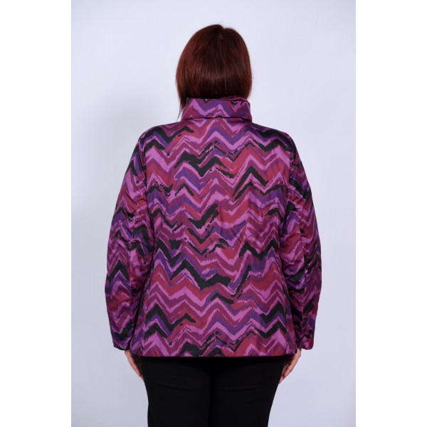 Μπουφάν βυσσινί Julianea (Double Face) Μπουφάν