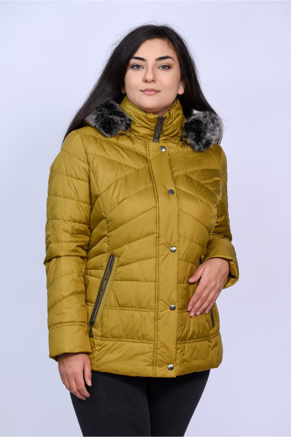 Μπουφάν MicroCoat μουσταρδί  Μπουφάν