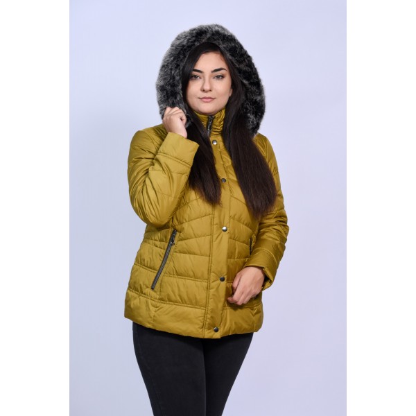 Μπουφάν MicroCoat μουσταρδί  Μπουφάν