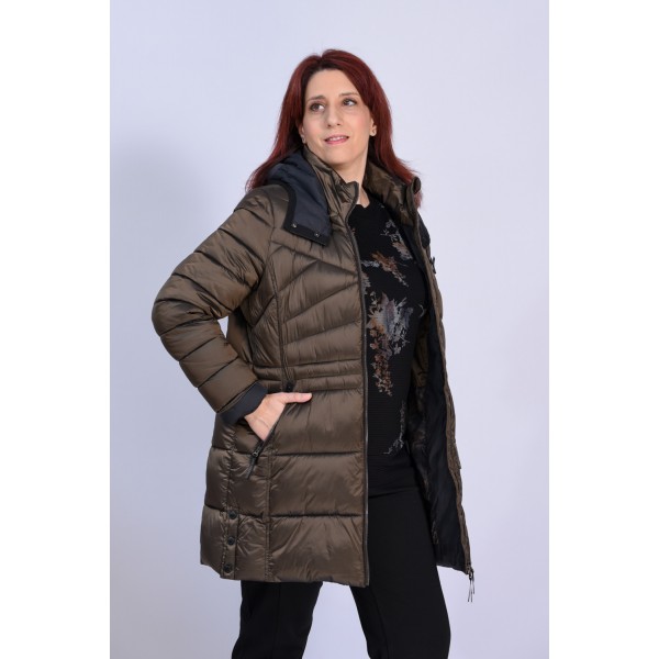 Μπουφάν καφέ μπρονζέ Julianea  Μπουφάν