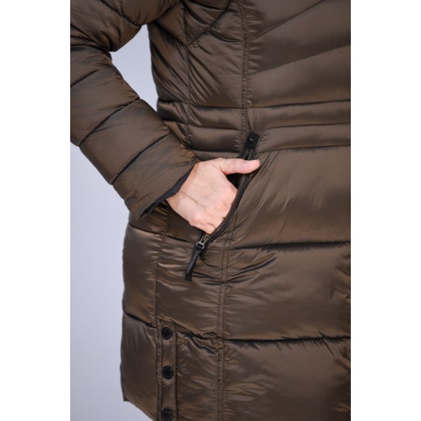 Μπουφάν καφέ μπρονζέ Julianea  Μπουφάν