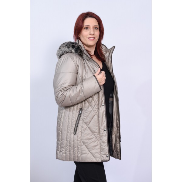 Μπουφάν μπεζ MicroCoat Μπουφάν