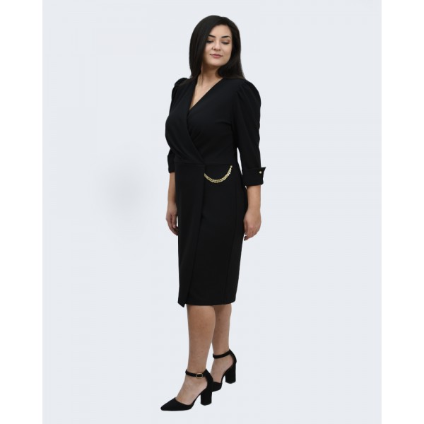 Φόρεμα μαύρο με χρυσές λεπτομέρειες  Φορέματα