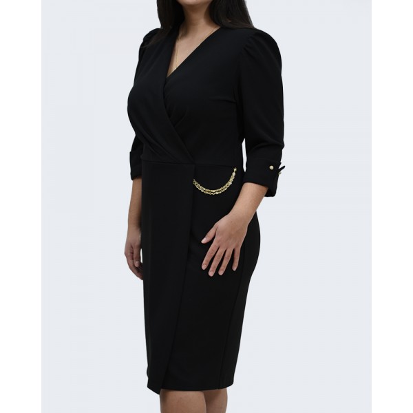 Φόρεμα μαύρο με χρυσές λεπτομέρειες  Φορέματα
