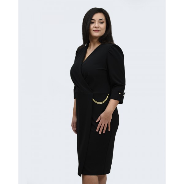 Φόρεμα μαύρο με χρυσές λεπτομέρειες  Φορέματα