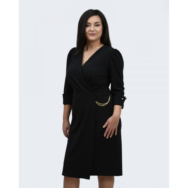 Φόρεμα μαύρο με χρυσές λεπτομέρειες  Φορέματα