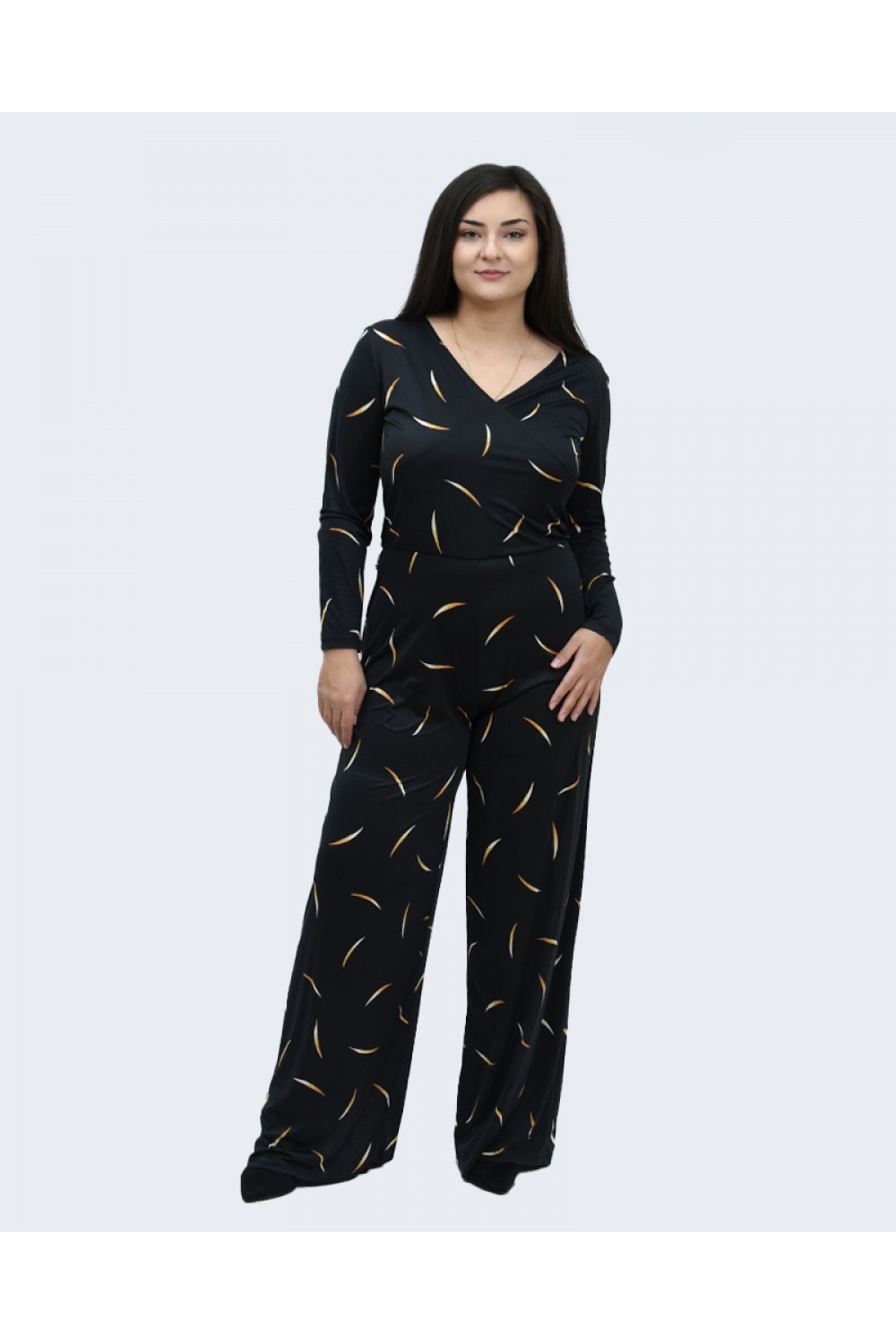 Φόρμα μαύρη με μπεζ Φορέματα