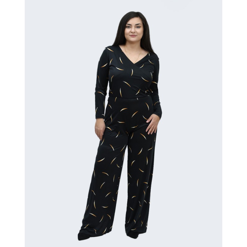 Φόρμα μαύρη με μπεζ Φορέματα