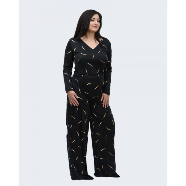 Φόρμα μαύρη με μπεζ Φορέματα