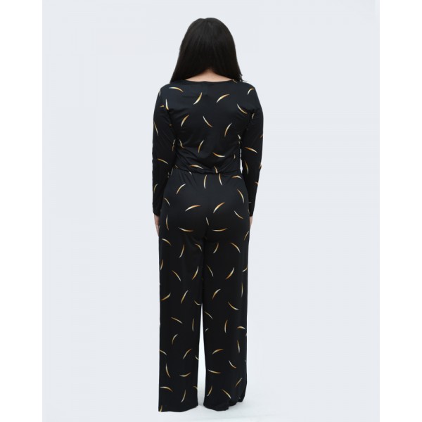 Φόρμα μαύρη με μπεζ Φορέματα