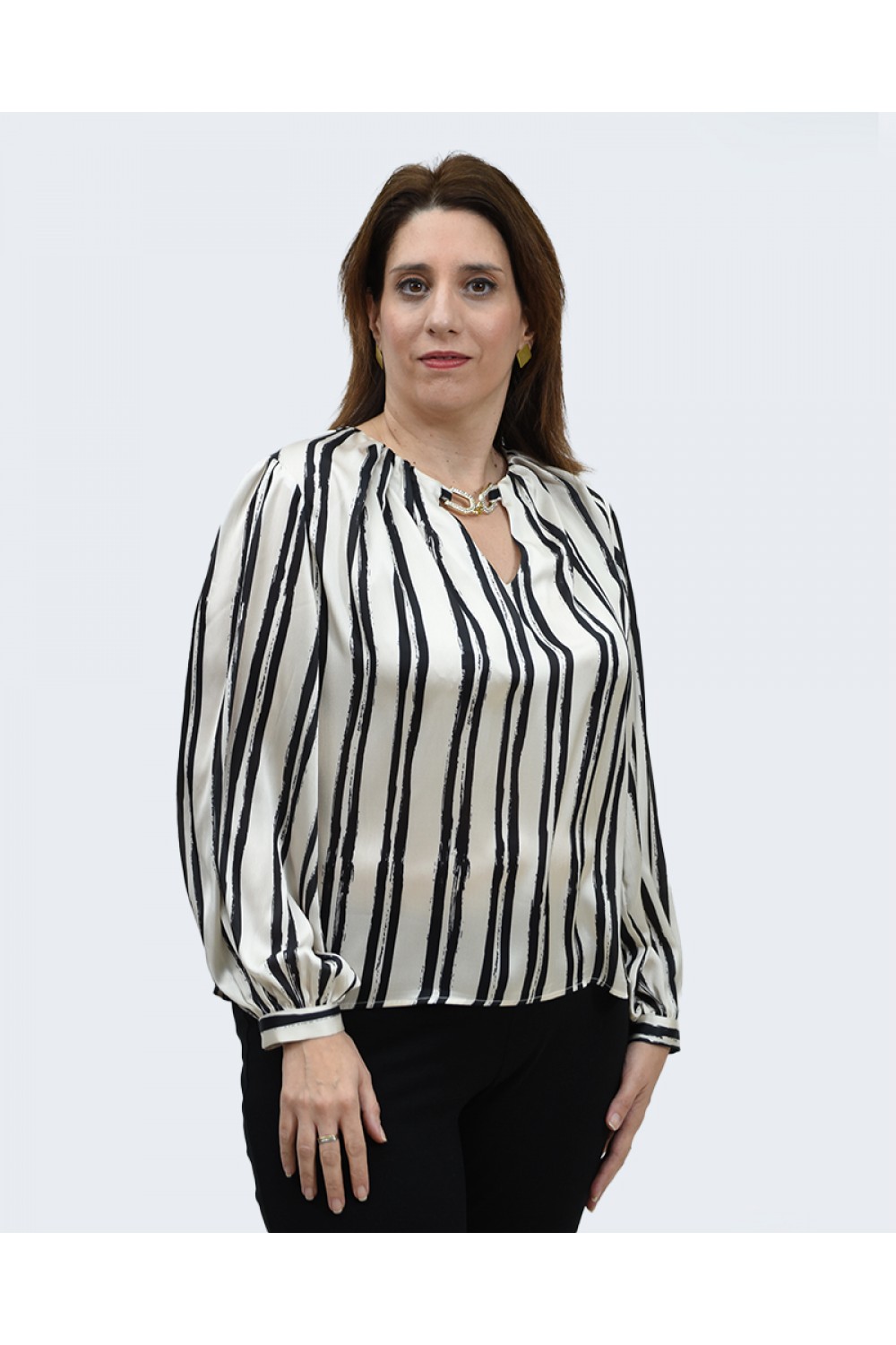 Μπλούζα εκρού ριγέ Μπλούζες