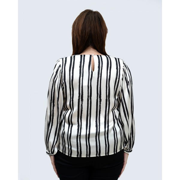 Μπλούζα εκρού ριγέ Μπλούζες