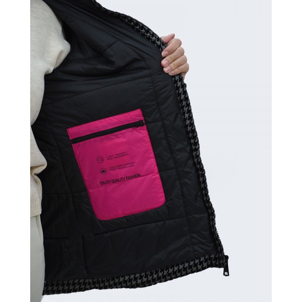 Μπουφάν Julianea μαύρο Πιε ντε Πουλ Μπουφάν