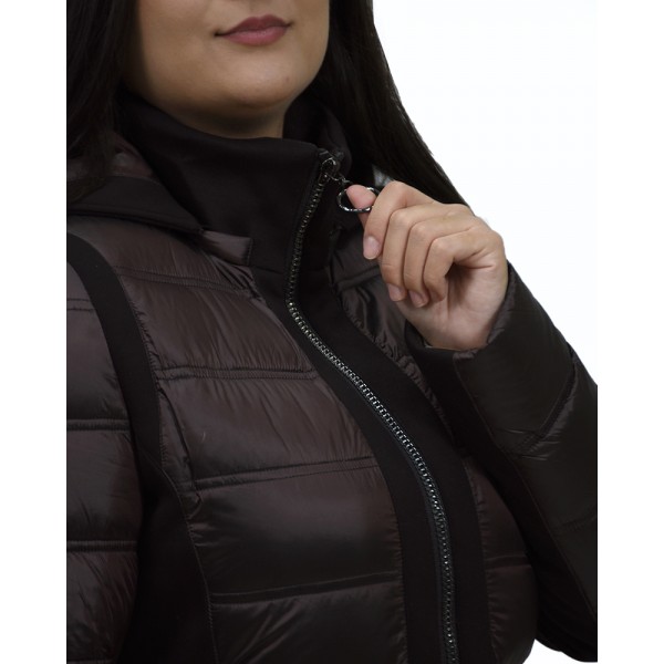 Μπουφάν μπρονζέ καφέ Julianea Μπουφάν