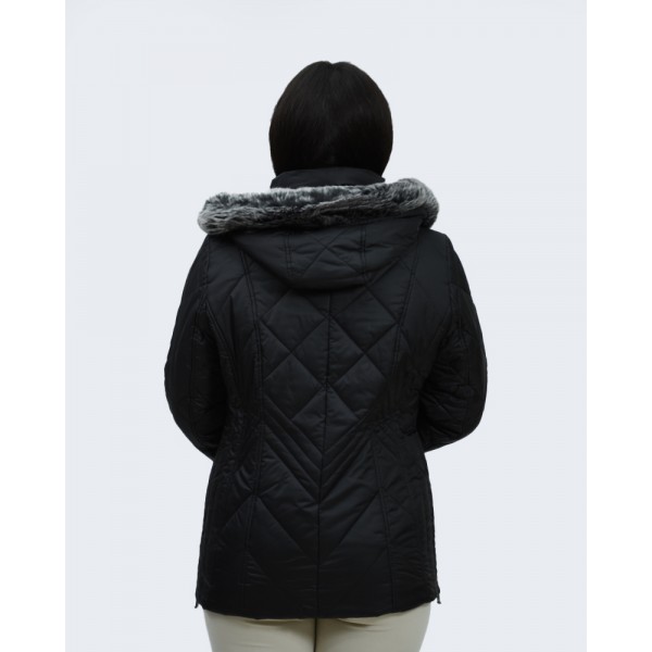 Μπουφάν MicroCoat με κουκούλα μαύρο Μπουφάν