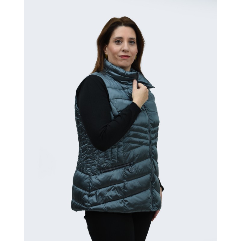 Αμάνικο μπουφάν πετρόλ Julianea Μπουφάν