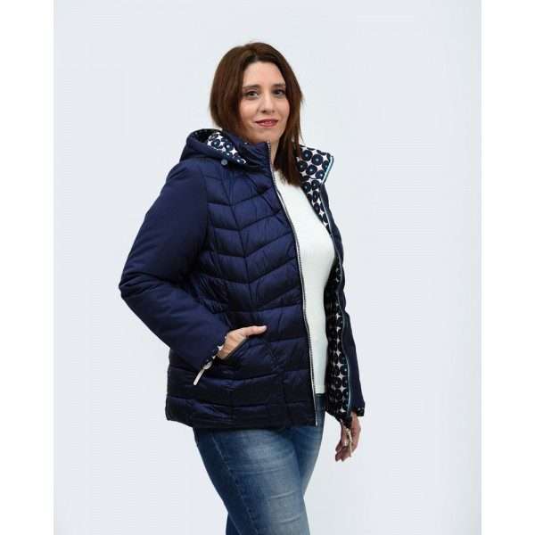 Μπουφάν  Julianea μπλε (Double Face) Μπουφάν