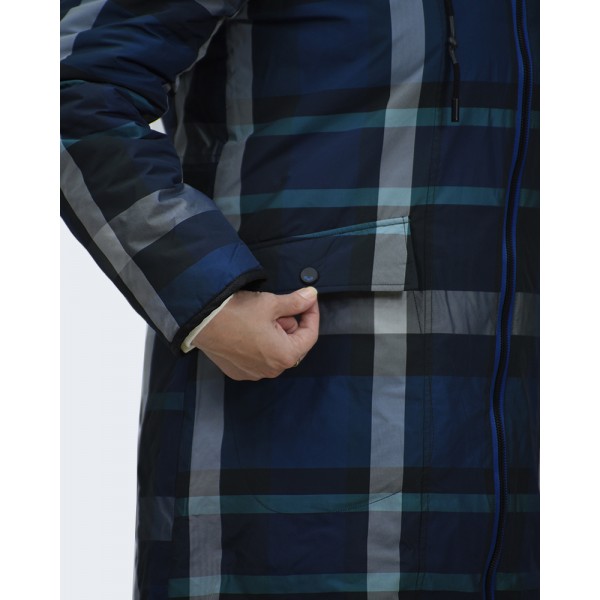 Μπουφάν γκρι-καρό (Double Face) Μπουφάν