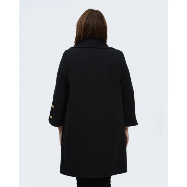 Μαντό μαύρο με χρυσά κουμπιά Βραδινά