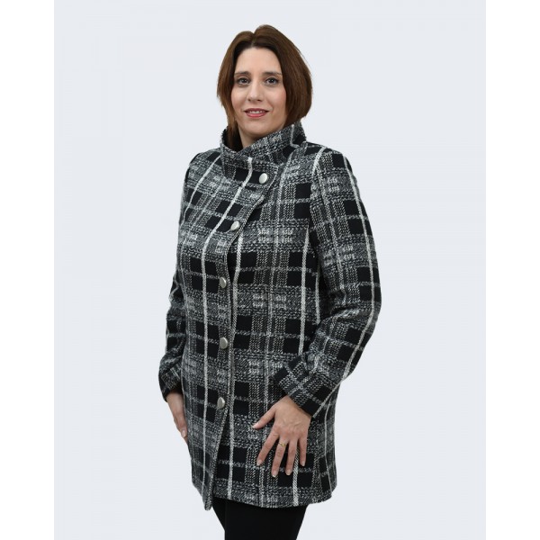 Ημίπαλτο γκρι καρό Πανωφόρια