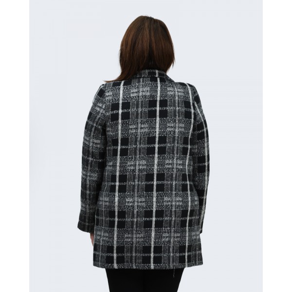 Ημίπαλτο γκρι καρό Πανωφόρια