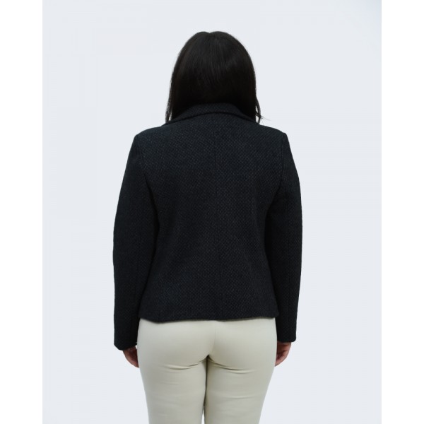 Μαύρη με ανθρακί ζακέτα Πανωφόρια