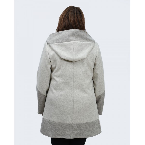 Ημίπαλτο εκρού δίχρωμο Πανωφόρια