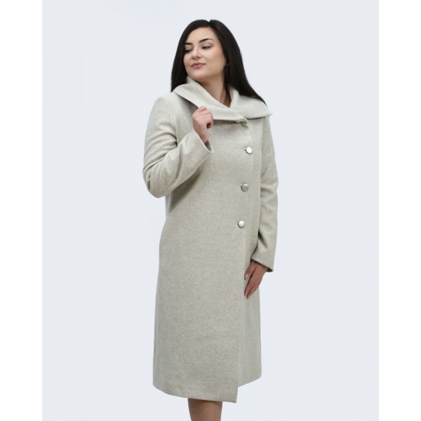 Παλτό εκρού Πανωφόρια