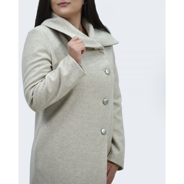 Παλτό εκρού Πανωφόρια