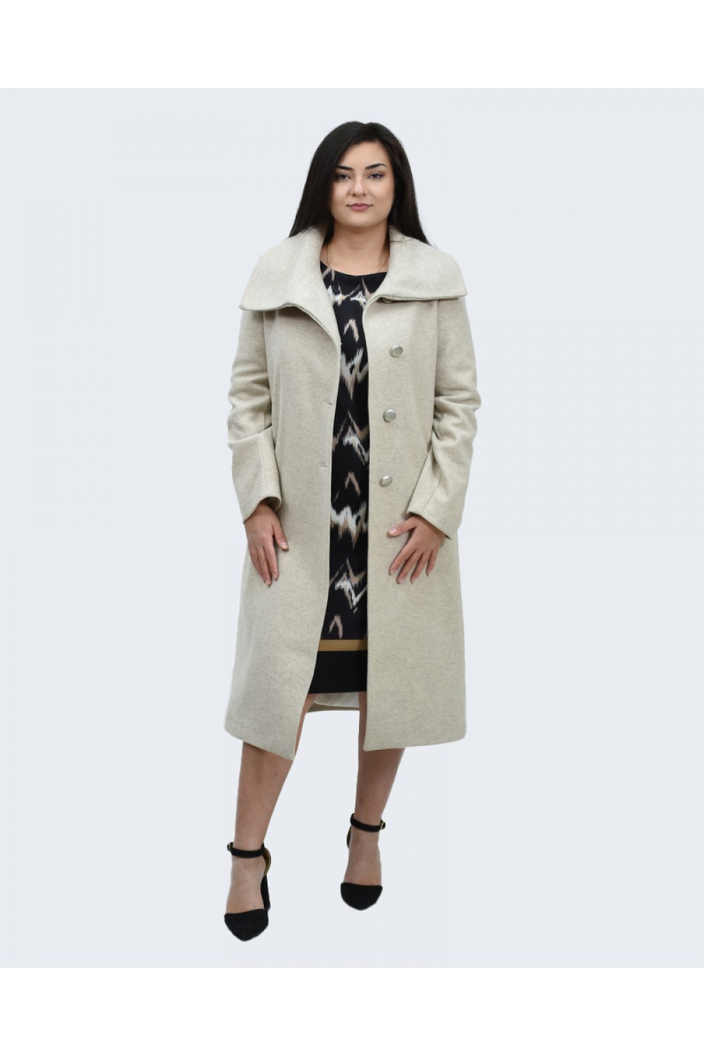 Παλτό εκρού Πανωφόρια