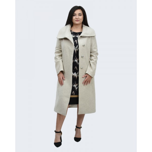 Παλτό εκρού Πανωφόρια