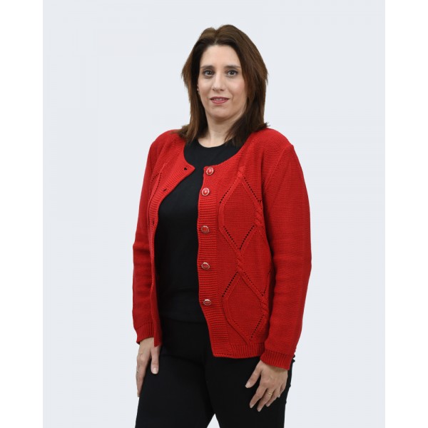 Ζακέτα κόκκινη Albertini Πανωφόρια