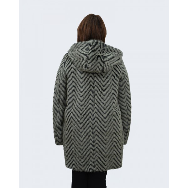 Γούνα γκρι (Double Face) Πανωφόρια