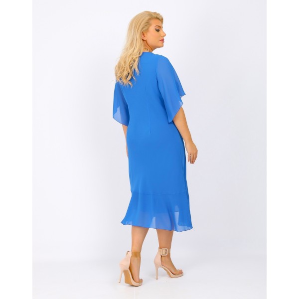 Φόρεμα ρουά με βολάν Μεγάλα Μεγέθη