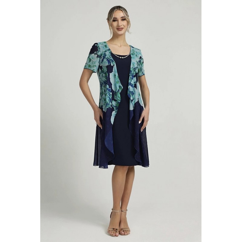 Φόρεμα μπλε με πανό 