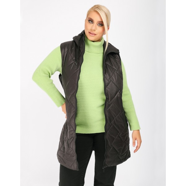 Αμάνικο μπουφάν μαύρο DinaXL Μεγάλα Μεγέθη