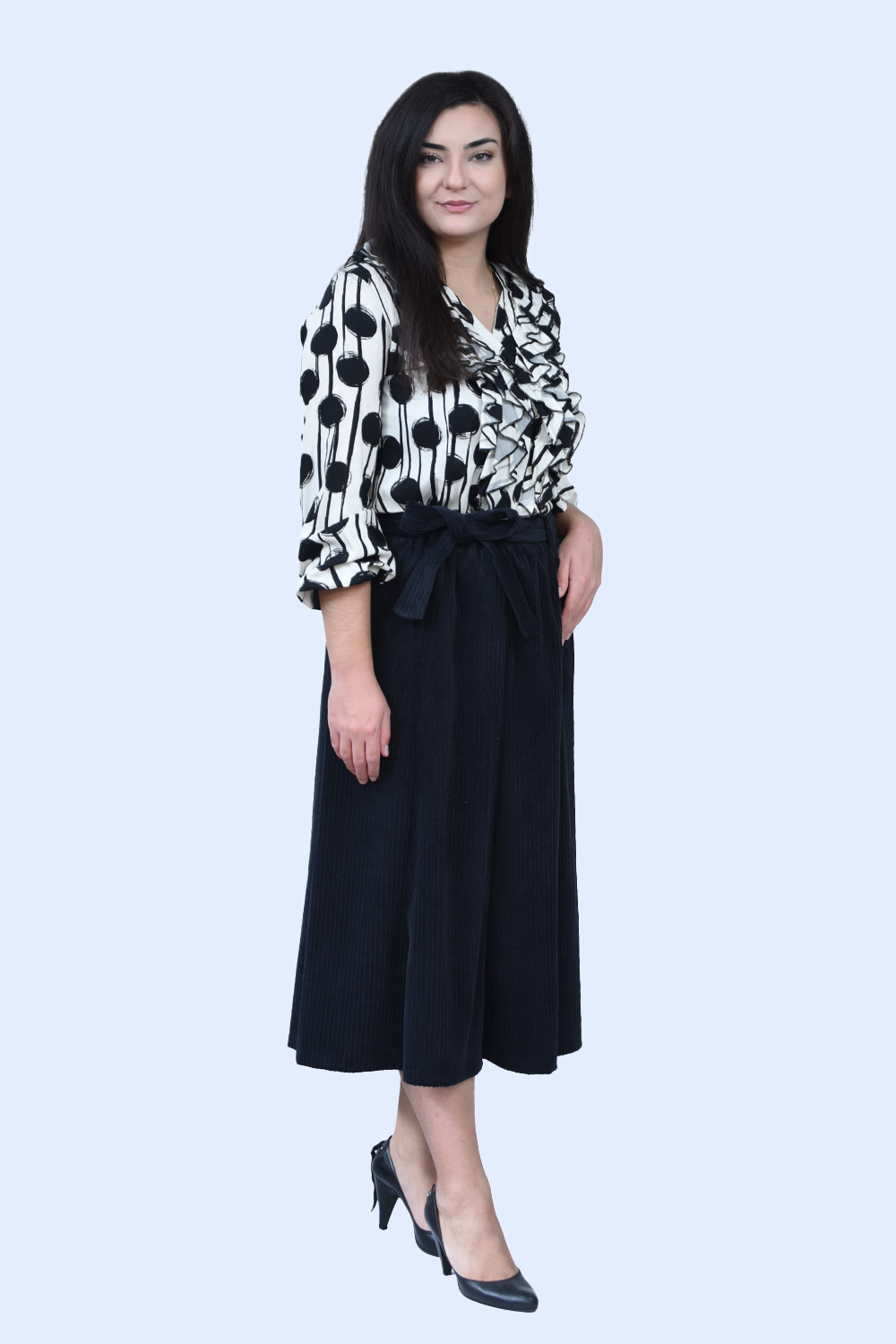 Φούστα μαύρη κοτλέ Φούστες