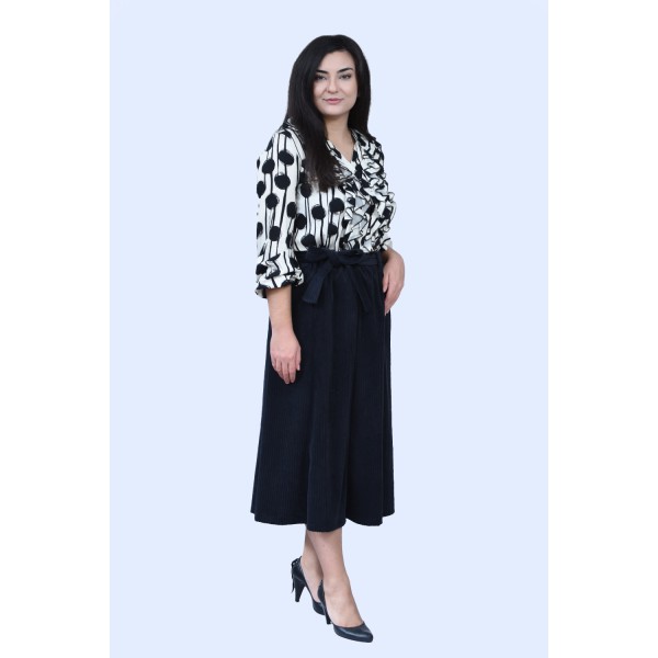 Φούστα μαύρη κοτλέ Φούστες