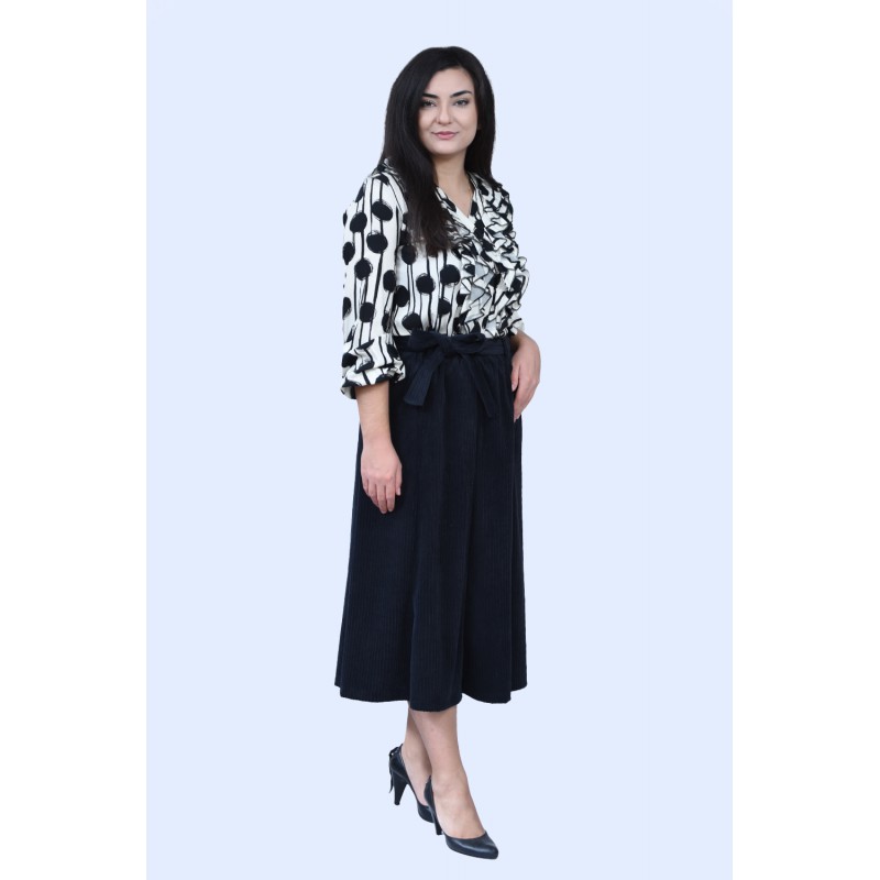 Φούστα μαύρη κοτλέ Φούστες