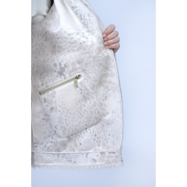 Εκρού μουτόν-γούνα double face Julianea  Πανωφόρια