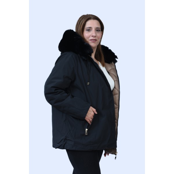 Μπουφάν Julianea μπεζ Double Face Μπουφάν