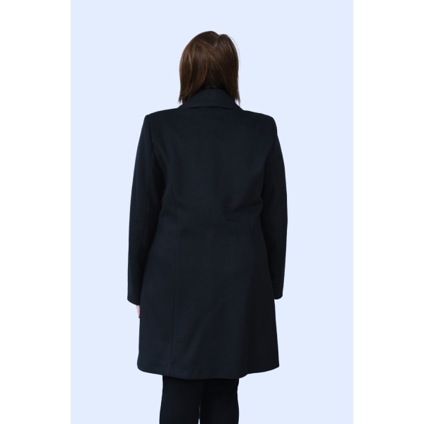 Παλτό μαύρο Assy Μεγάλα Μεγέθη