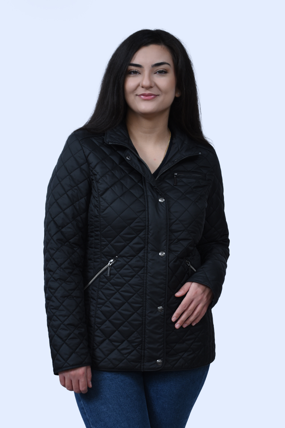 Microcoat μπουφάν μαύρο καπιτονέ Μεγάλα Μεγέθη